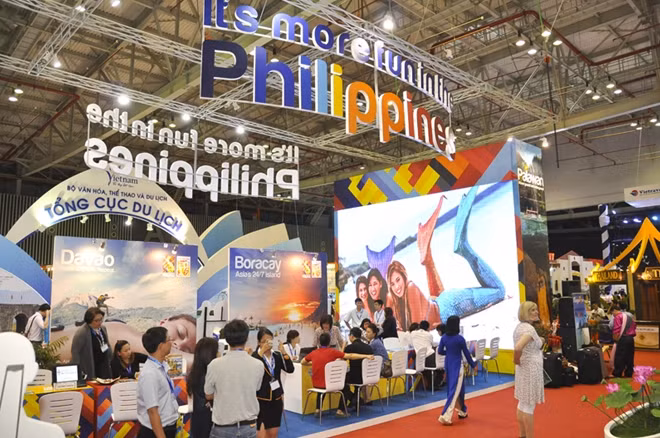 Một góc Hội chợ Du lịch quốc tế TP HCM năm 2016.