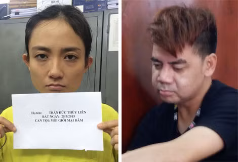 Các cô gái bán dâm bị bắt quả tang.