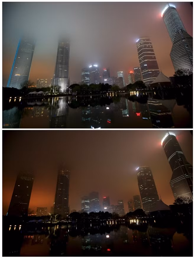 Trung tâm tài chính Pudong tại Thượng Hải cũng có 1 giờ tắt đèn vào đêm qua (19-3). Ảnh: Reuters.