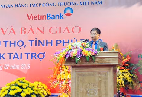 Chủ tịch HĐQT Nguyễn Văn Thắng phát biểu tại buổi lễ.