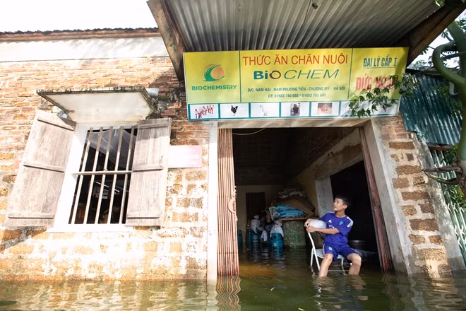 Một hộ dân ở xã Nam Phương Tiến, Chương Mỹ