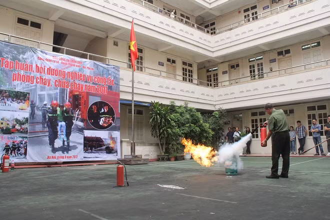 Thực hành dập lửa.