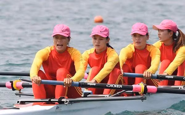 Các tay chèo rowing nữ Việt Nam mang về HCV cho thể thao Việt Nam tại ASIAD 2018.