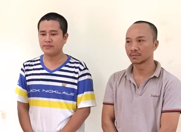 Các đối tượng trong vụ án tại cơ quan Công an.