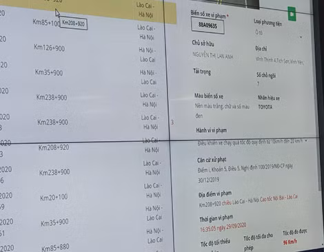Mọi vi phạm giao thông đều được ghi và thống kê lại chính xác.