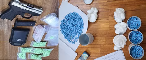 Công an TP Đà Nẵng thu giữ tang vật trong một vụ án ma túy.