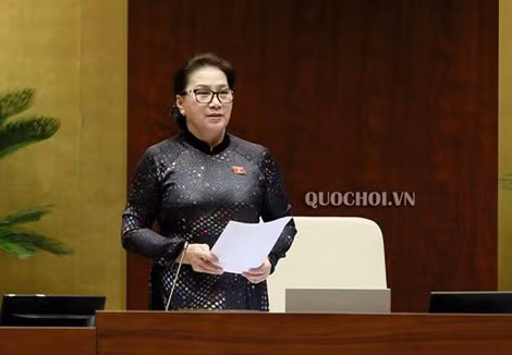 Chủ tịch Quốc hội Nguyễn Thị Kim Ngân điều hành chất vấn tại Quốc hội. Ảnh: quochoi.vn