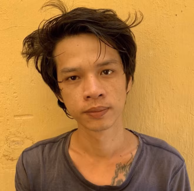 Mai Thanh Tuấn lúc mới bị bắt.