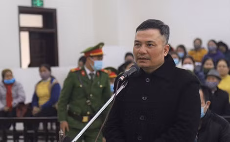 Bị cáo Lê Xuân Giang tại phiên xét xử.