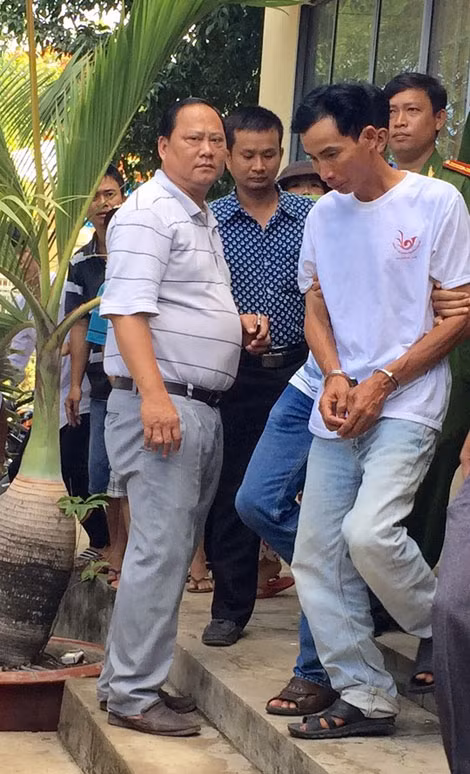 Nghi phạm Trần Quốc Gia trong vụ cả gia đình 3 người bị thiêu sống ở Vĩnh Long.
