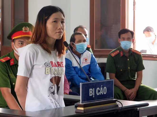 Bị cáo Trần Thị Tuyết Diệu tại phiên tòa