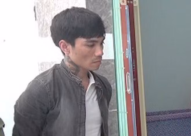 Đối tượng Đỗ Quang Hùng tại thời điểm bị bắt giữ