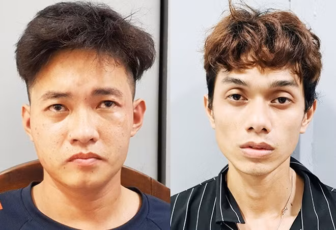 Hai đối tượng Hồ Ngọc Lại và Huỳnh Nghĩa sau khi bị bắt giữ. Ảnh : Công an TP Nha Trang.