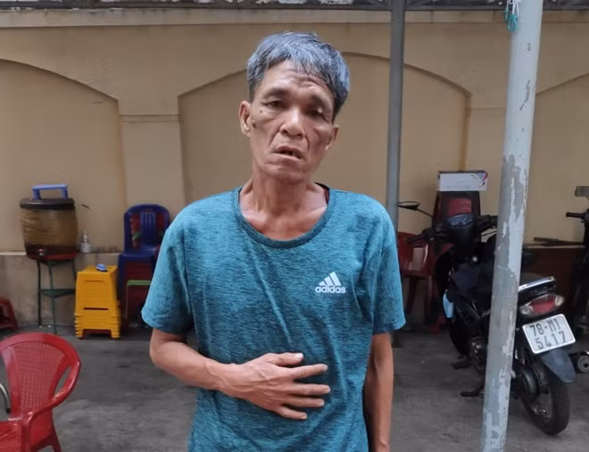 Đối tượng Trần Văn Hoàng sau khi bị bắt giữ
