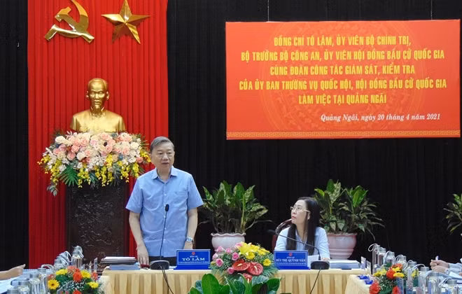 Bộ trưởng Tô Lâm yêu cầu phải đảm bảo tuyệt đối an ninh, an toàn cho ngày hội bầu cử sắp tới.