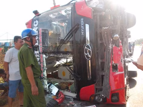 Hiện trường vụ tai nạn.