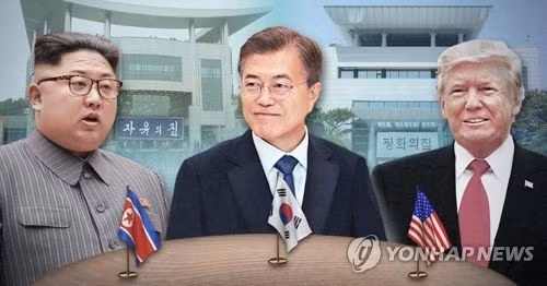Tổng thống Hàn Quốc Moon Jae-in hy vọng tạo ra cầu nối giữa lãnh đạo Mỹ-CHDCND Triều Tiên để đạt được thỏa thuận hạt nhân.Ảnh: Yonhap