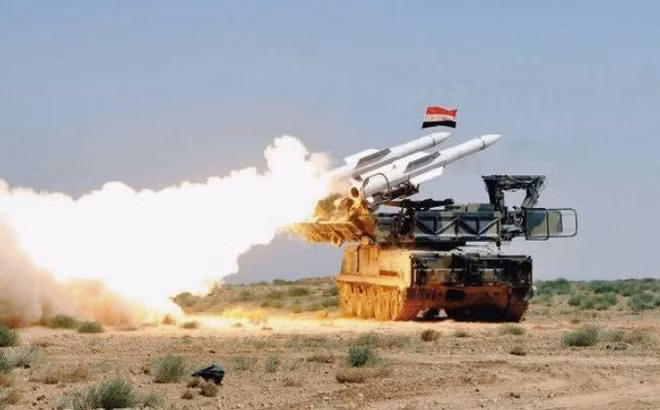 Quân đội Syria đã dùng tên lửa S-200 bắn hạ máy bay Israel vào ngày 10-2-2018. Ảnh: SANA