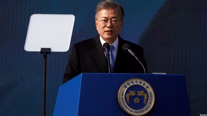 Tổng thống Hàn Quốc Moon Jae-in. Ảnh: REUTERS