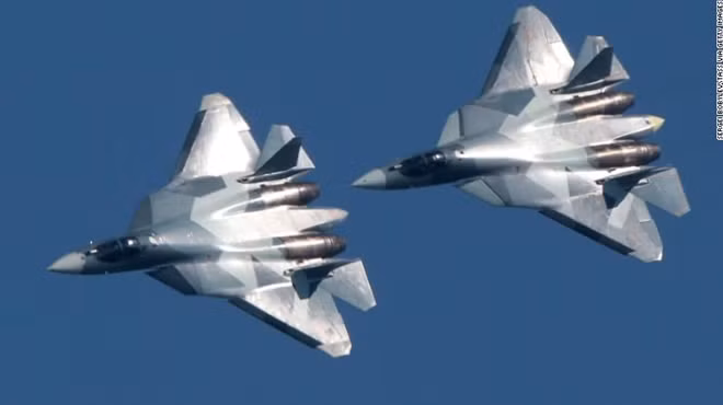Máy bay chiến đấu tàng hình Su-57 của Không quân Vũ trụ Nga. Ảnh: CNN