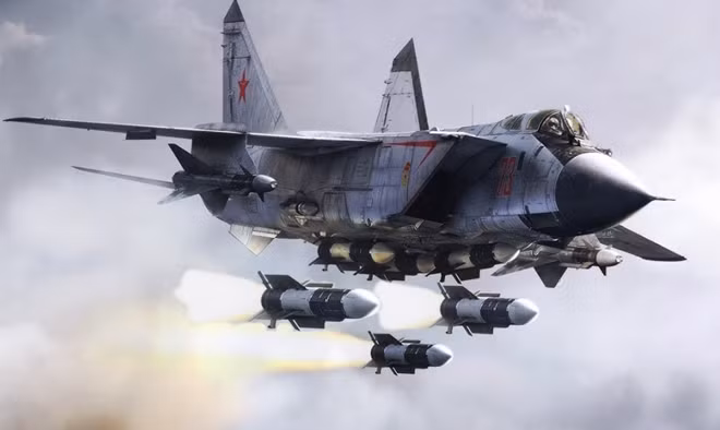 Tên lửa chống vệ tinh mới sẽ được trang bị cho máy bay chiến đấu MiG-31. Ảnh: TASS