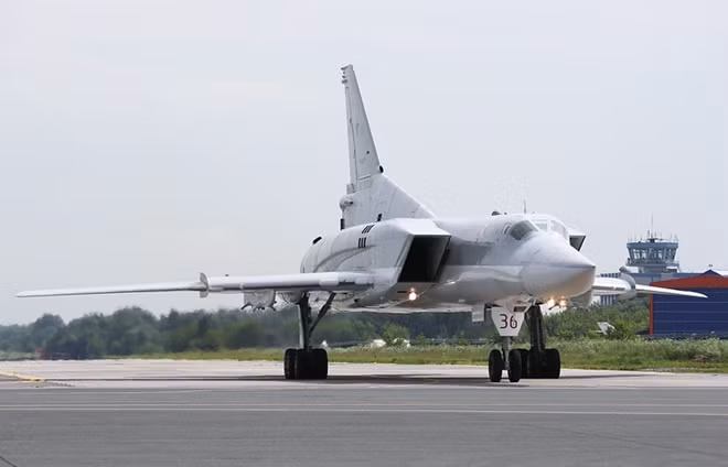 Máy bay ném bom Tu-22M3M của Không quân Vũ trụ Nga. Ảnh: TASS