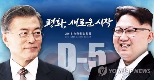Tổng thống Hàn Quốc Moon Jae-in (trái) và Chủ tịch CHDCND Triều Tiên Kim Jong-un sẽ gặp nhau vào ngày 27-4. Ảnh: Yonhap