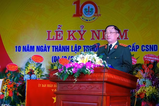Thượng tướng Nguyễn Văn Thành phát biểu tại buổi lễ