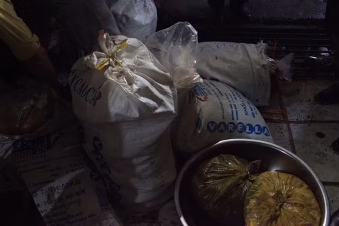 Số nội tạng bị bắt giữ.