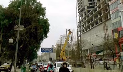 Đoạn đường khu vực xảy ra sự cố.