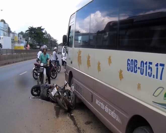 Hiện trường vụ tai nạn.