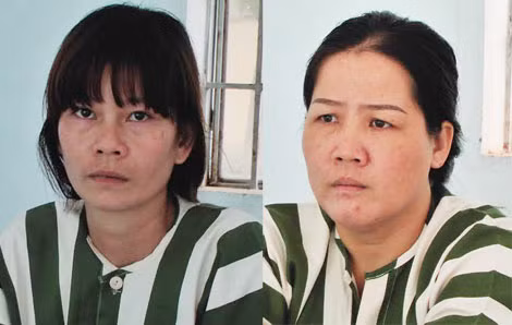 Các đối tượng tại cơ quan Công an.