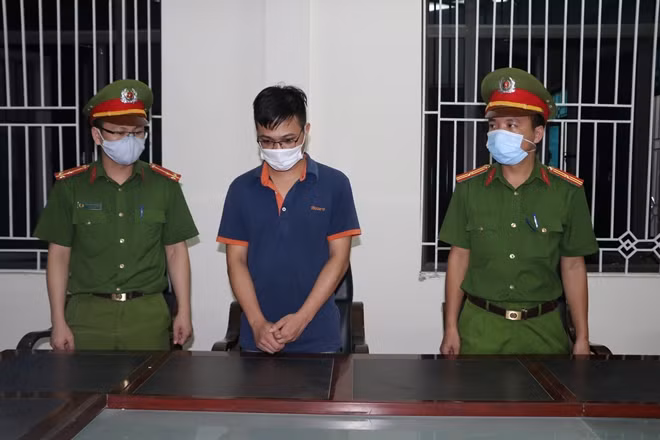 Đối tượng Đặng Quốc Bình thời điểm bị bắt giữ