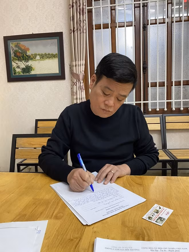 Bị can Ngô Văn Phương tại cơ quan Công an