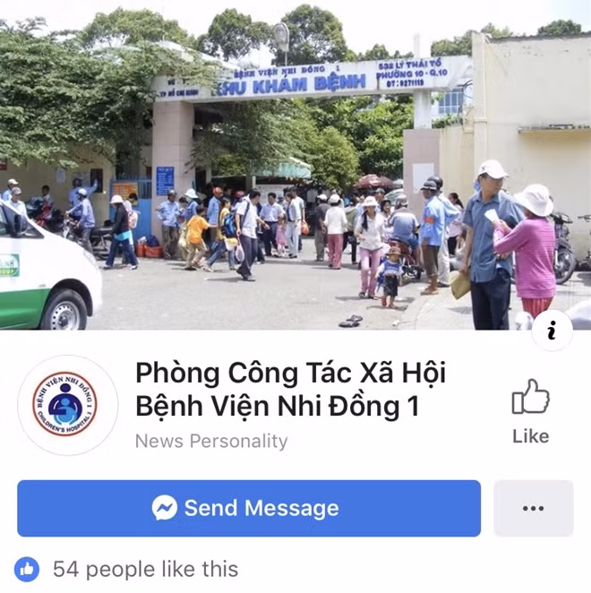 Cảnh giác với trang fanpage giả mạo Bệnh viện Nhi đồng 1