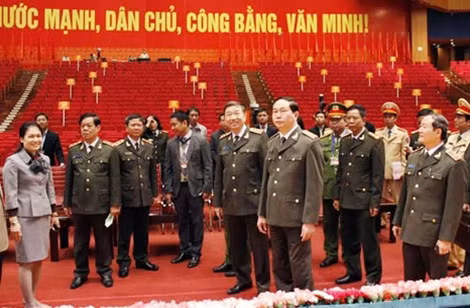 Bộ trưởng Trần Đại Quang kiểm tra công tác bảo vệ tuyệt đối an ninh, an toàn Đại hội Đảng.