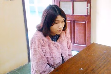 Lương Thị Mai tại cơ quan điều tra.