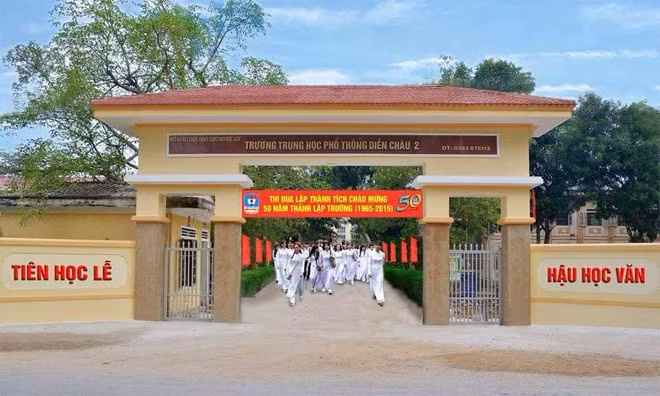 Trường THPT Diễn Châu 2 nơi xảy ra vụ việc.