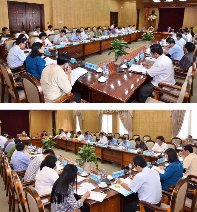 Toàn cảnh buổi khảo sát của đoàn Trung ương do Thượng tướng Nguyễn Văn Thành, Ủy viên Trung ương Đảng, Thứ trưởng Bộ Công an làm trưởng đoàn làm việc tại tỉnh Kiên Giang. Toàn cảnh buổi khảo sát của đoàn Trung ương do Thượng tướng Nguyễn Văn Thành, Ủy viên Trung ương Đảng, Thứ trưởng Bộ Công an làm trưởng đoàn làm việc tại tỉnh Kiên Giang.