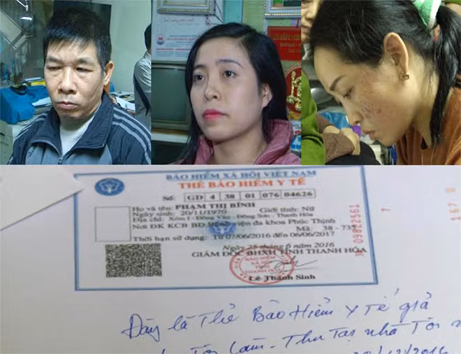 Các đối tượng Nguyễn Văn Hân, Lê Thị Ngọc Tú và Chu Thị Thúy Hà cùng tài liệu thu được.