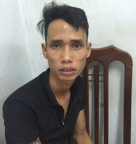 Đối tượng Nguyễn Văn Hào tại cơ quan Công an.