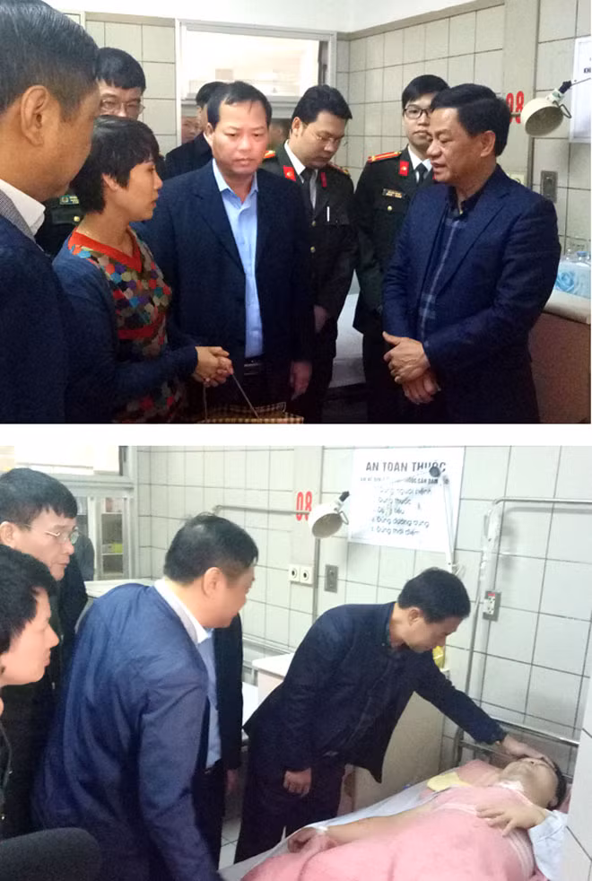 Thiếu tướng Đoàn Duy Khương cùng các phòng ban nghiệp vụ thăm hỏi động viên Thiếu tá Nguyễn Hoài Sơn. Thiếu tướng Đoàn Duy Khương cùng các phòng ban nghiệp vụ thăm hỏi động viên Thiếu tá Nguyễn Hoài Sơn.