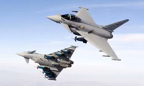 Máy bay chiến đấu hiện đại Raf Typhoon của Arab Saudi.
