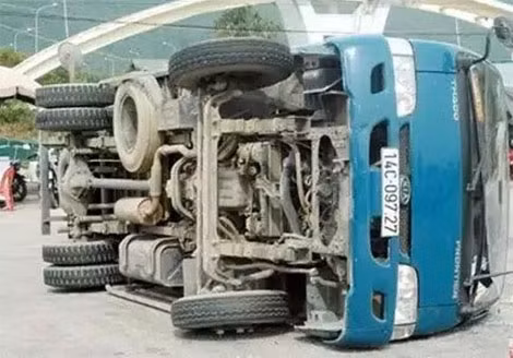 Hiện trường vụ tai nạn.