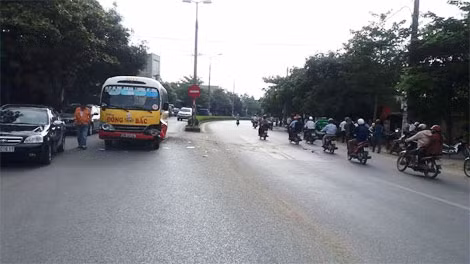 Hiện trường vụ tai nạn.