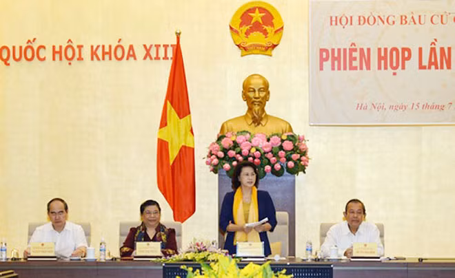 Hội đồng bầu cử Quốc gia họp phiên toàn thể sáng 15/7.