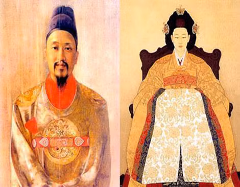 Chân dung hoàng đế Cao Tông và Hoàng hậu Myeong Seong.