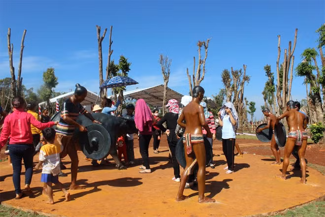 Một góc Khu bảo tồn văn hóa dân tộc S’tiêng Sóc Bom Bo thuộc huyện Bù Đăng, tỉnh Bình Phước – nơi có đông đồng bào dân tộc S’tiêng sinh sống.