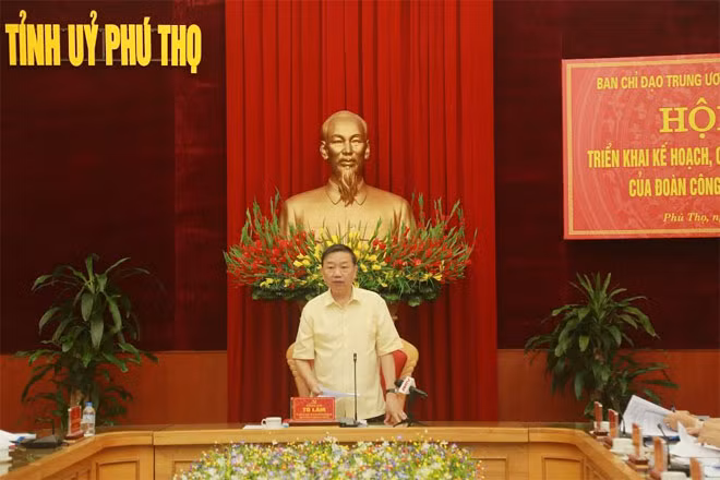 Thượng tướng Tô Lâm phát biểu tại buổi làm việc.