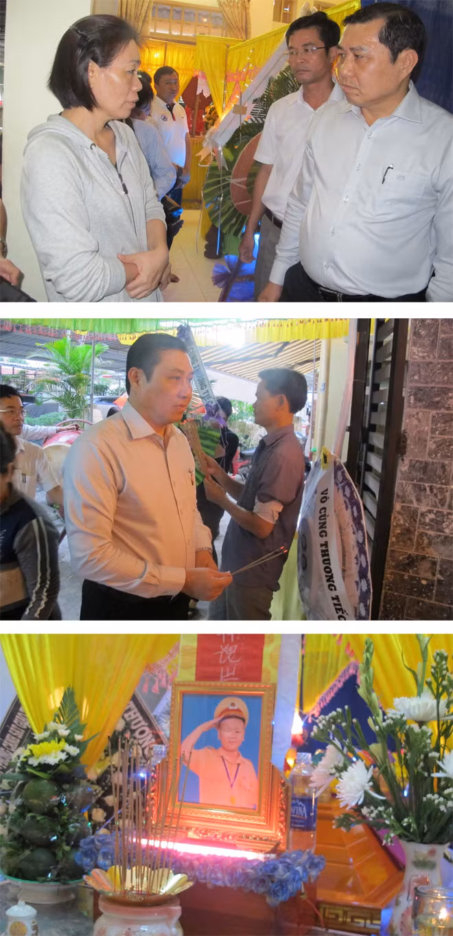 Chủ tịch UBND TP Đà Nẵng – Huỳnh Đức Thơ viếng “chiến sĩ CSGT tí hon” Đỗ Tấn Dũng.